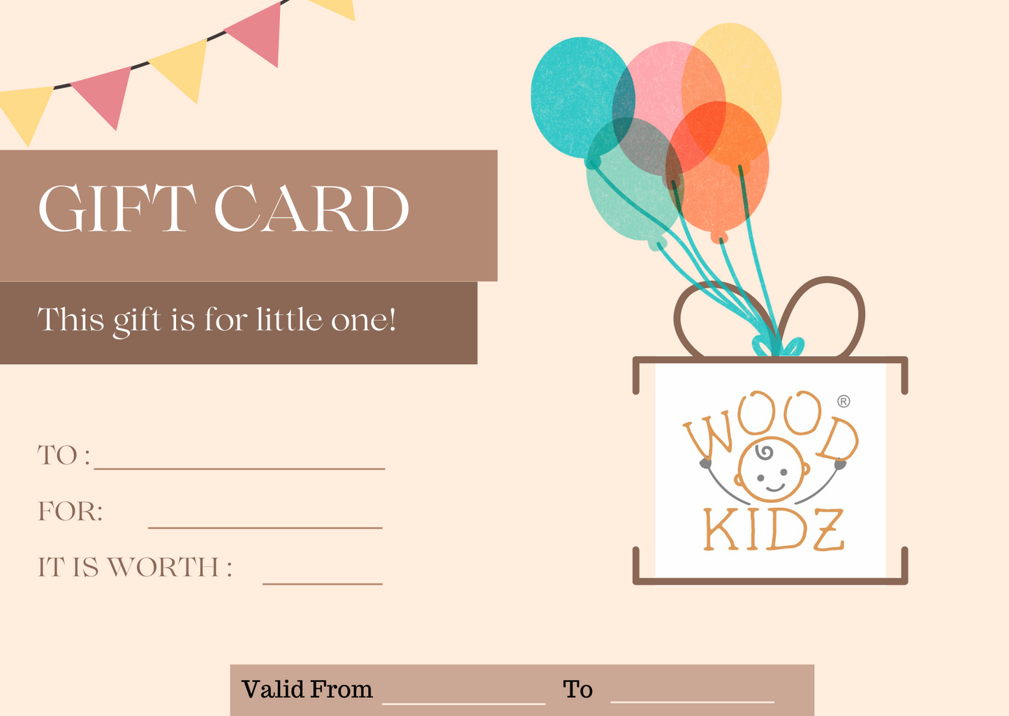 Wood-O-Kidz Gift Card